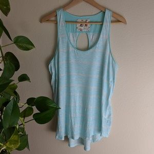 Anthropologie Tops - Aqua and white Anthopologie tank 0157 Anthropologie Tops - Aqua and white Anthopologie tank 0157